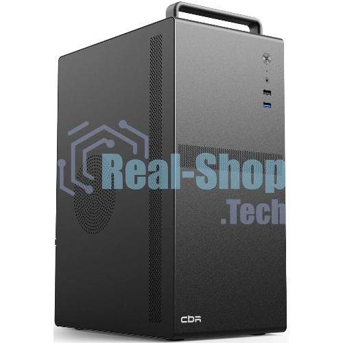 Компьютерный корпус CBR mATX Minitower V205, без БП, 1хUSB 3.0, 1хUSB 2.0, HD Audio+Mic, ручка, каркас металл 1.8мм, Black PCC-MATX-V205-WPSU