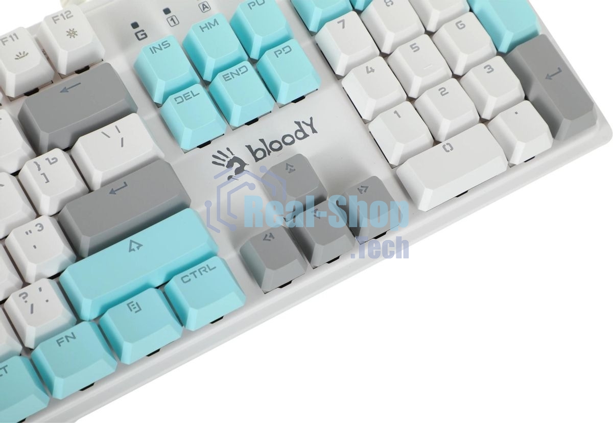 Клавиатура проводная A4Tech Bloody S510N USB белый