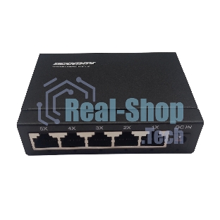 Коммутатор неуправляемый NEOMAX NMS-105P-1000-S, 5 портов 1000 Mbps, металл