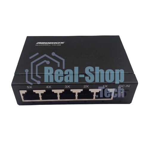 Коммутатор неуправляемый NEOMAX NMS-105P-1000-S, 5 портов 1000 Mbps, металл