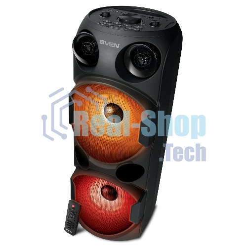Колонка АС SVEN PS-750, черный (80 Вт, TWS, Bluetooth, FM, USB, microSD, LED-дисплей, 2х4400мА*ч)