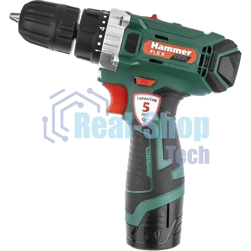 Дрель-шуруповерт Haммer ACD12CS, 12 В, 1,5 Ач, 26 Нм, щеточный