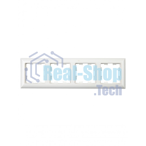 Рамка 4-местная IEK BRITE РУ-4-Бр DECOR 3D-форма белый