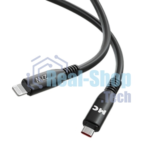 Дата-кабель MORE CHOICE (4620202554567) K83ia USB 3.0A PD 27W для Lightning ng 8-pin Type-C - 1м, черный