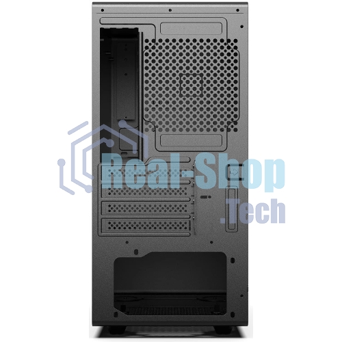 Компьютерный корпус CBR mATX Minitower V500, без БП, 1хUSB 3.0, 2хUSB 2.0, HD Audio+Mic, закаленное стекло, черный [PCC-MATX-V500-WPSU