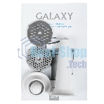 Мясорубка электрическая Galaxy Line GL 2400 серый, 1200 Вт, 1.3 кг/мин, реверс, защита от перегрузки, металлический лоток, насадки - 5