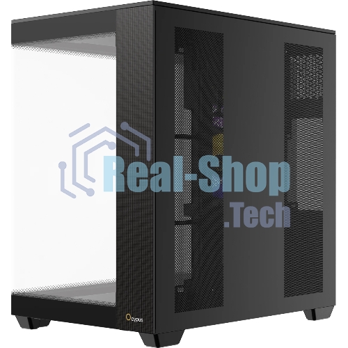 Корпус Ocypus Delta C74 ARGB Black, Midi-Tower, чёрный, 2 x 120 мм