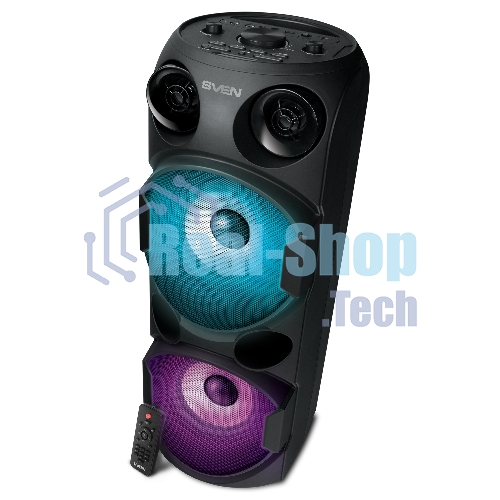 Колонка АС SVEN PS-750, черный (80 Вт, TWS, Bluetooth, FM, USB, microSD, LED-дисплей, 2х4400мА*ч)