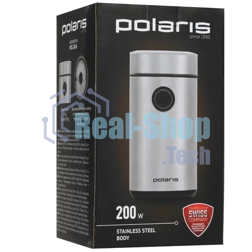 Кофемолка Polaris PCG-2016 200вт, 50гр. нержавеющая сталь