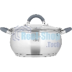 Кастрюля Lara LR02-482 BELL 20x11,5 см, 3,5 л, нержавеющая сталь 316L (хром/никель/молибден), с крышкой