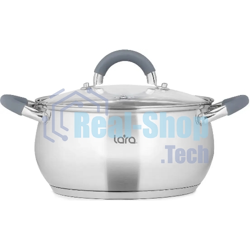 Кастрюля Lara LR02-482 BELL 20x11,5 см, 3,5 л, нержавеющая сталь 316L (хром/никель/молибден), с крышкой