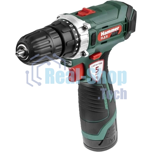 Дрель-шуруповерт Haммer ACD12CS, 12 В, 1,5 Ач, 26 Нм, щеточный
