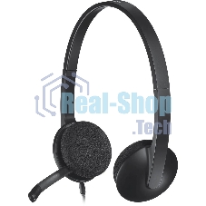 Гарнитура Logitech H340 чёрный, проводная, USB