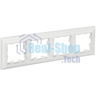 Рамка 4-местная IEK BRITE РУ-4-Бр DECOR 3D-форма белый