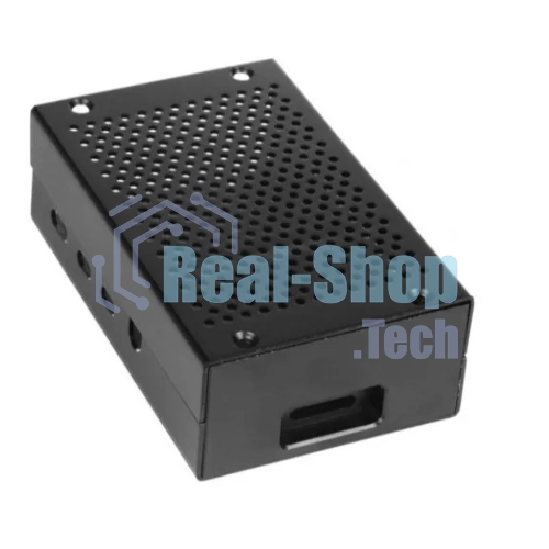 Корпус перфорированный Qumo, Aluminum Case, Raspberry Pi 4B, черный(RS026)