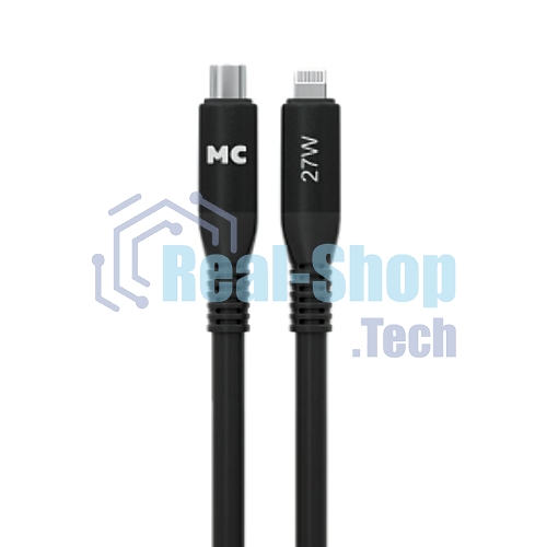 Дата-кабель MORE CHOICE (4620202554567) K83ia USB 3.0A PD 27W для Lightning ng 8-pin Type-C - 1м, черный