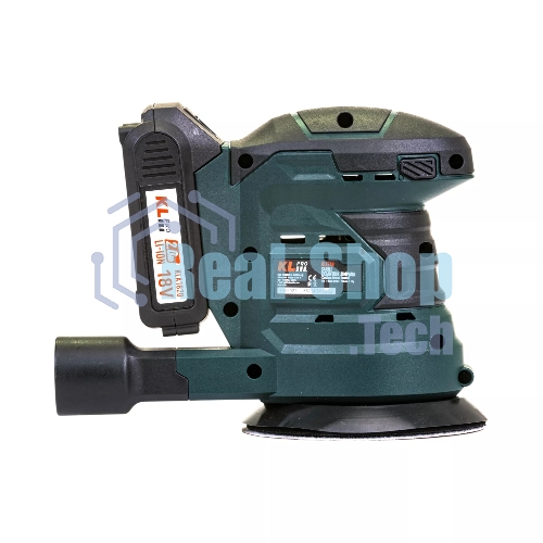 Эксцентриковая шлифовальная машина аккумуляторная KLPRO KLEZ18-20 (18В, Li-ion-2шт, 2.0Ач, ЗУ 2,4А)