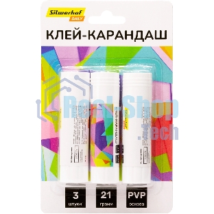 Клей-карандаш Silwerhof Daily 21гр ПВП блистер (упаковка:3шт)