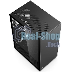 Компьютерный корпус CBR mATX Minitower V500, без БП, 1хUSB 3.0, 2хUSB 2.0, HD Audio+Mic, закаленное стекло, черный [PCC-MATX-V500-WPSU