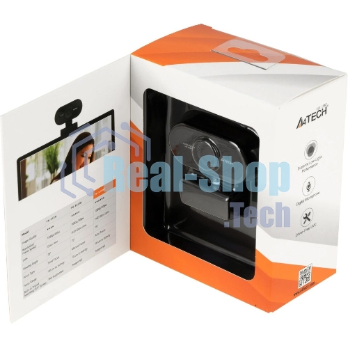 Веб-камера A4Tech PK-930HA 1920x1080, 30 кадр/с, USB Type-A, микрофон, автоматическая фокусировка, универсальное крепление