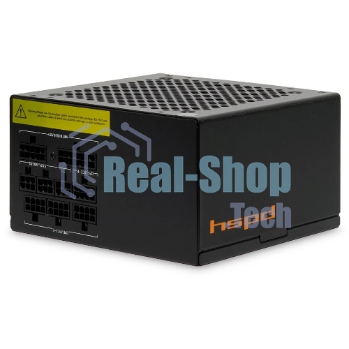 Блок питания Power Supply HSPD, 850W 80 PLUS Gold (ATX, 2.52, Full modular, 1x24(20+4)pin 600мм, 2xCPU 8(4+4)pin 700мм, 2xPCIe*2 8(6+2)pin 600+150мм, 2xSATA*3 500+150+150мм, 1xMOLEX*3 500+150+150мм, Active, 120x120мм, 150x140x86мм, APFC, OVP, OPP, SCP, UVP, OCP, OTP, NLO, SIP, black)