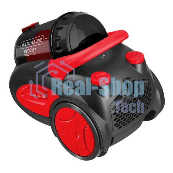 Пылесос Centek CT-2520 черный/красный, 400/2200 Вт, уборка сухая, пылесборник циклонный фильтр 2 л