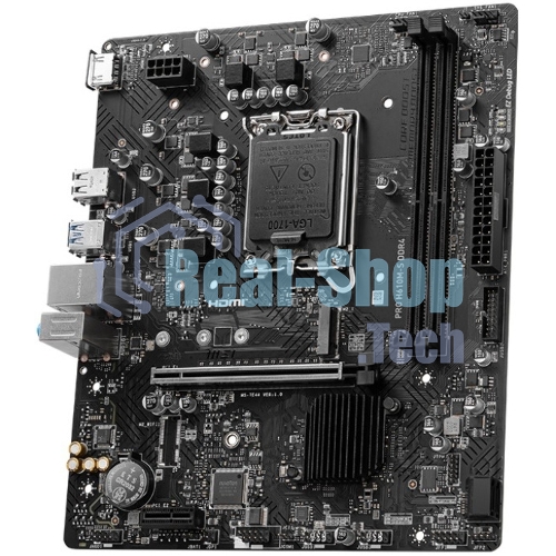 Материнская плата MSI PRO H610M-S DDR4, LGA 1700, Intel H610, 2xDDR4, 2xSATA, 1xM.2, 1xPCIe 4.0 x16, 1xPCIe 3.0 x1, 1xHDMI, 1x1Gb LAN, 4xUSB 2.0, 2xUSB 3.2 Gen 1, 3x3.5 мм, 7.1, Micro-ATX