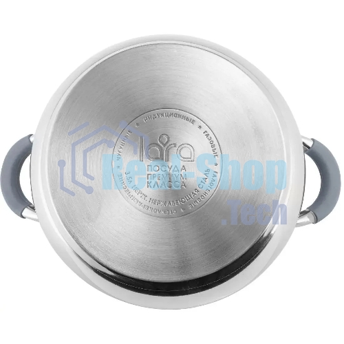 Кастрюля Lara LR02-482 BELL 20x11,5 см, 3,5 л, нержавеющая сталь 316L (хром/никель/молибден), с крышкой