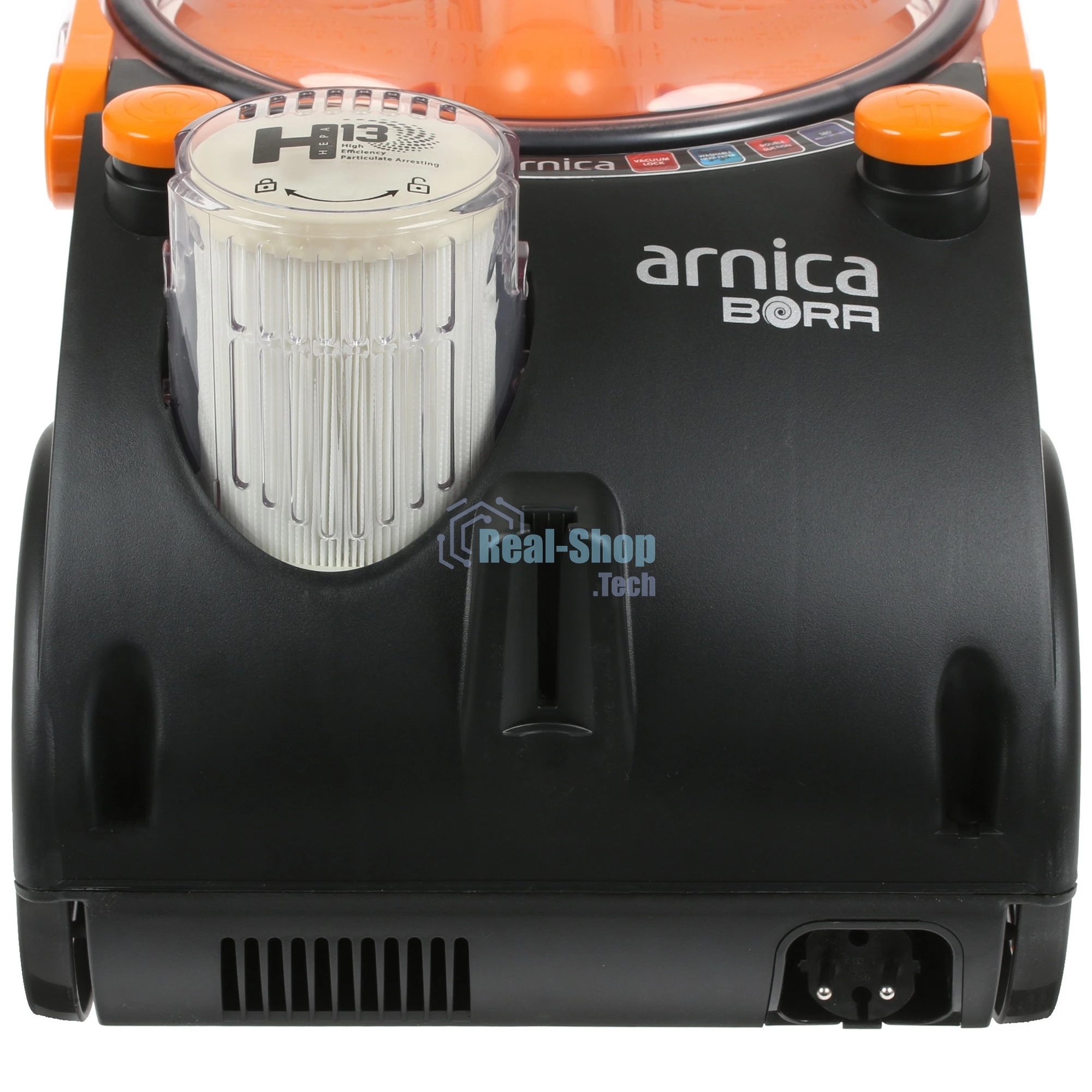 Пылесос Arnica Bora 3000 оранжевый/черный, 350/2400 Вт, уборка сухая/сбор жидкостей, пылесборник контейнер 1.2 л