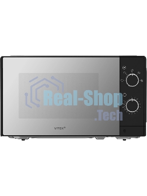 Микроволновая печь Vitek VT-MW2020 черный/хром, 20 л, 700 Вт, переключатели — поворотный механизм