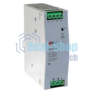 Блок питания на дин рейку EKF DR-E-120W-24 120 вт,Uвх ~ 220 В AC, Uвых - 24 В DC постоянного тока