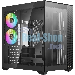 Корпус Ocypus Delta C74 ARGB Black, Midi-Tower, чёрный, 2 x 120 мм