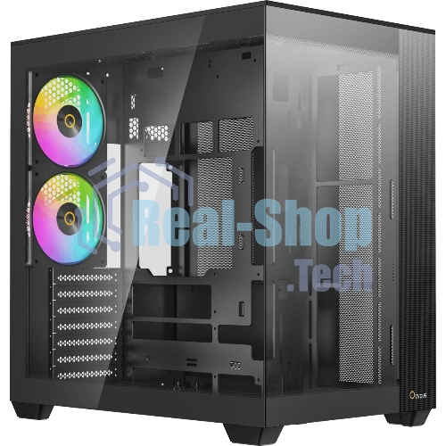Корпус Ocypus Delta C74 ARGB Black, Midi-Tower, чёрный, 2 x 120 мм