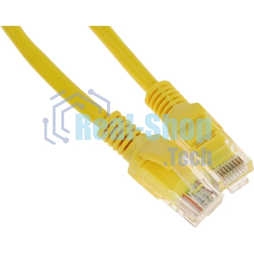 Патч-корд Premier PP12-0.25M/Y 1000Гбит/с UTP 4 пары cat.5E CCA molded 0.25м желтый RJ-45 (m)-RJ-45 (m)