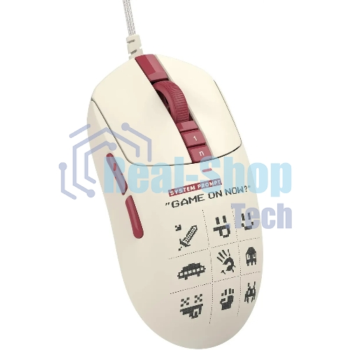 Мышь проводная A4Tech Bloody W72 Ultra Pixels Red рисунок/бежевый/красный, 20000 dpi, USB, кнопки - 7