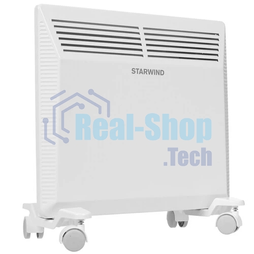 Конвектор электрический Starwind SHV5010, белый, 1000 Вт, 15 м2, термостат, 1 режим мощности