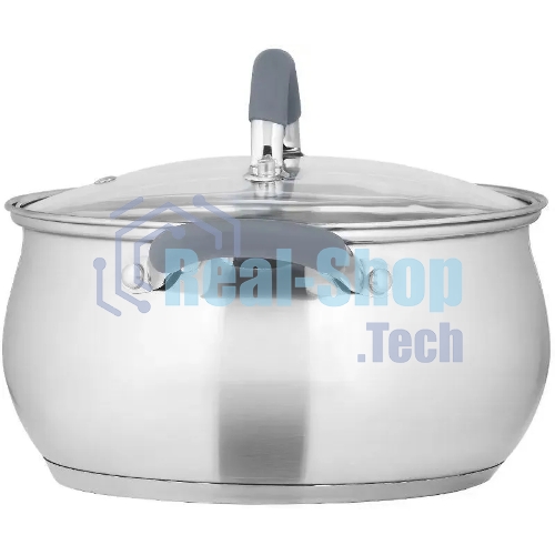 Кастрюля Lara LR02-482 BELL 20x11,5 см, 3,5 л, нержавеющая сталь 316L (хром/никель/молибден), с крышкой