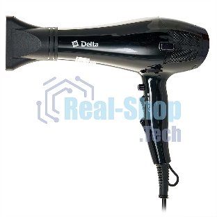 Фен Delta DL-0938 черный, 2000 Вт, ионизация