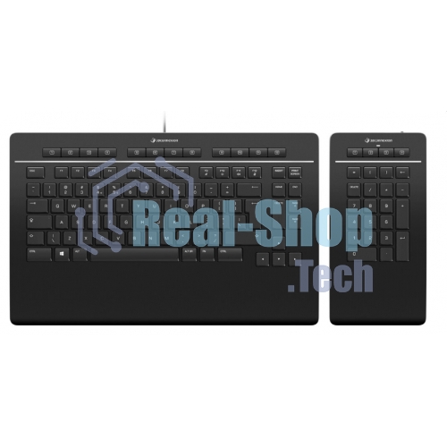 Клавиатура проводная 3Dconnexion 3DX-700092 Keyboard Pro with Numpad проводная USB черный