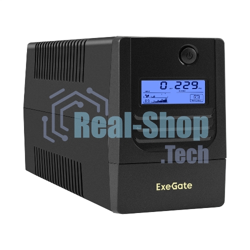 Источник бесперебойного питания ExeGate Smart LB-450.LCD.AVR.4C13 (450VA/270W, LCD, AVR, 4*C13, батарея 12V 4.5Ah, Black)
