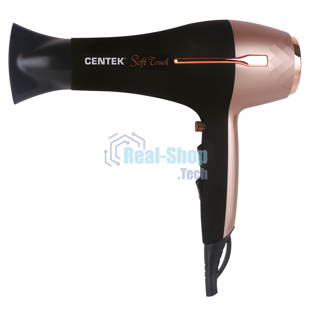 Фен Centek CT-2242 черный/розовое золото, 2000 Вт