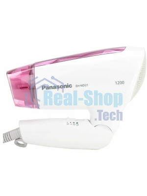 Фен Panasonic EH-ND21-P615 белый/розовый, 1200 Вт, компактный