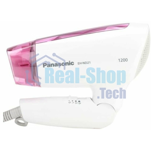 Фен Panasonic EH-ND21-P615 белый/розовый, 1200 Вт, компактный