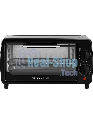 Мини-печь Galaxy Line GL 2625, черный, 8 л, 1000 Вт, таймер на 60 минут, индикатор работы, автоотключение