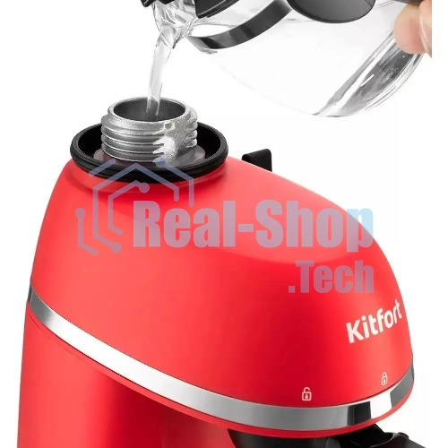 Кофеварка капельная Kitfort КТ-760-1 красный/черный, молотый кофе, 240мл, 800Вт, 3,5 бар