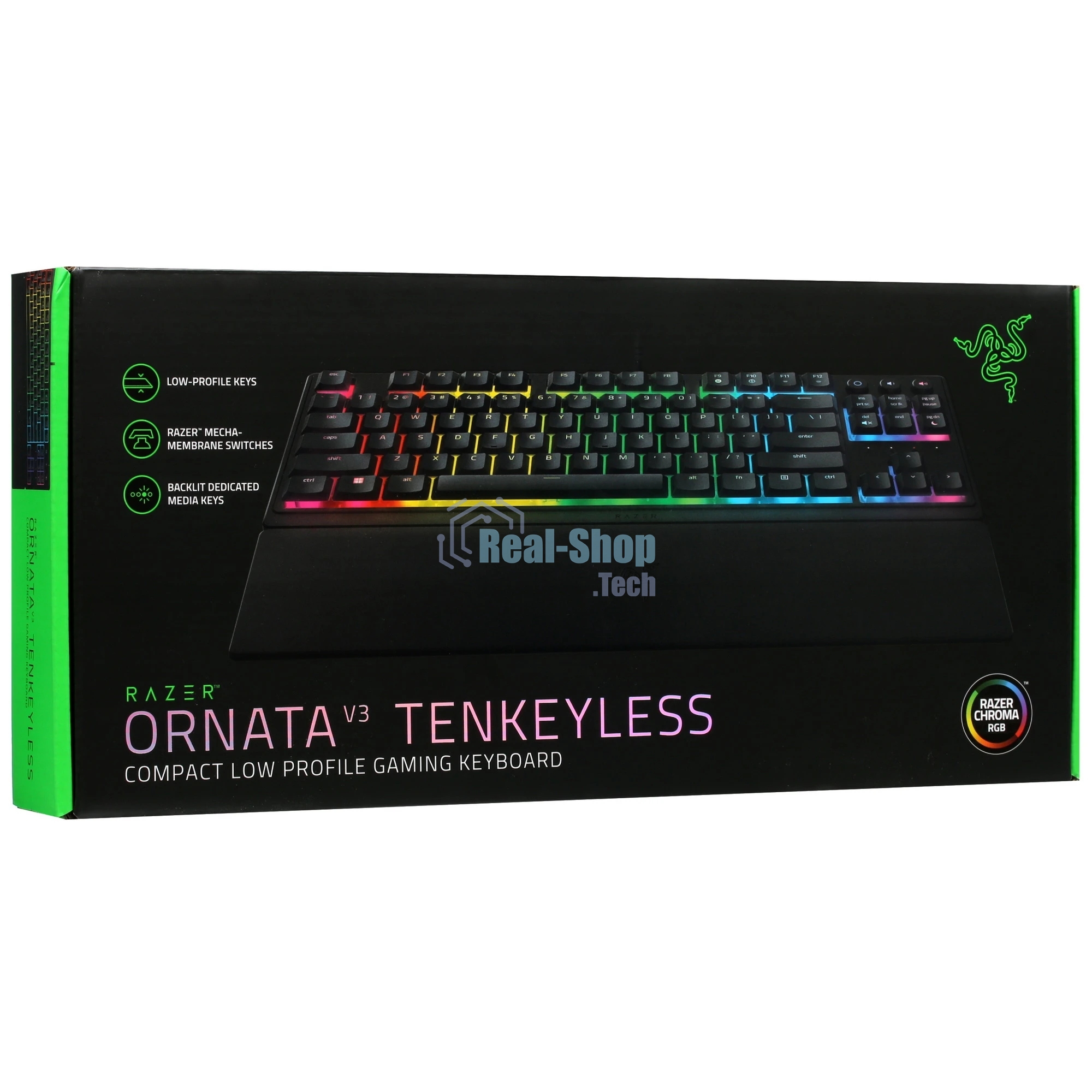 Клавиатура Razer Ornata V3 Tenkeyless проводная, USB Type-A, чёрный (Ру-раскладка)