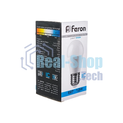 Лампа светодиодная Feron LB-950 13Вт Е27 дневной матовый шар