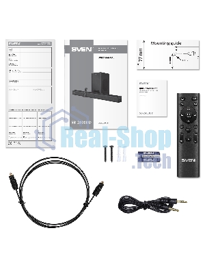 Саундбар SVEN SB-2400DD черный (Dolby Digital Plus, 2х80 + 240 Вт, Bluetooth, ПДУ, USB)