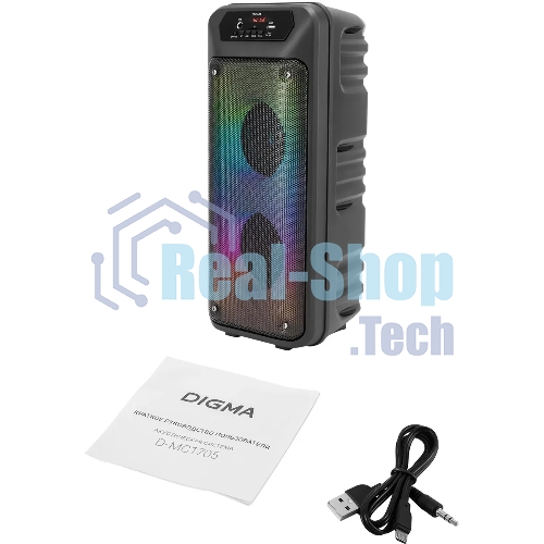 Минисистема Digma D-MC1705 черный 100Вт FM USB BT micro SD