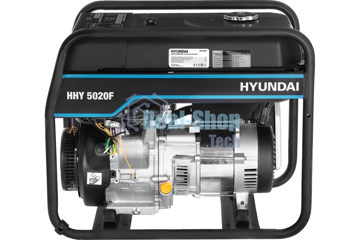 Электрогенератор бензиновыйHyundai HHY 5020F, 4.5 кВт, 72 дБ, 69.5 кг